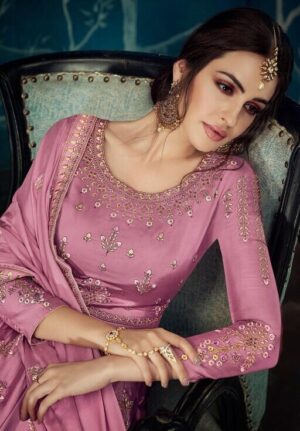 Satin Anarkali Gown