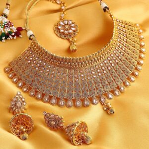 Gold Plated Wedding Jewellery Kundan Choker