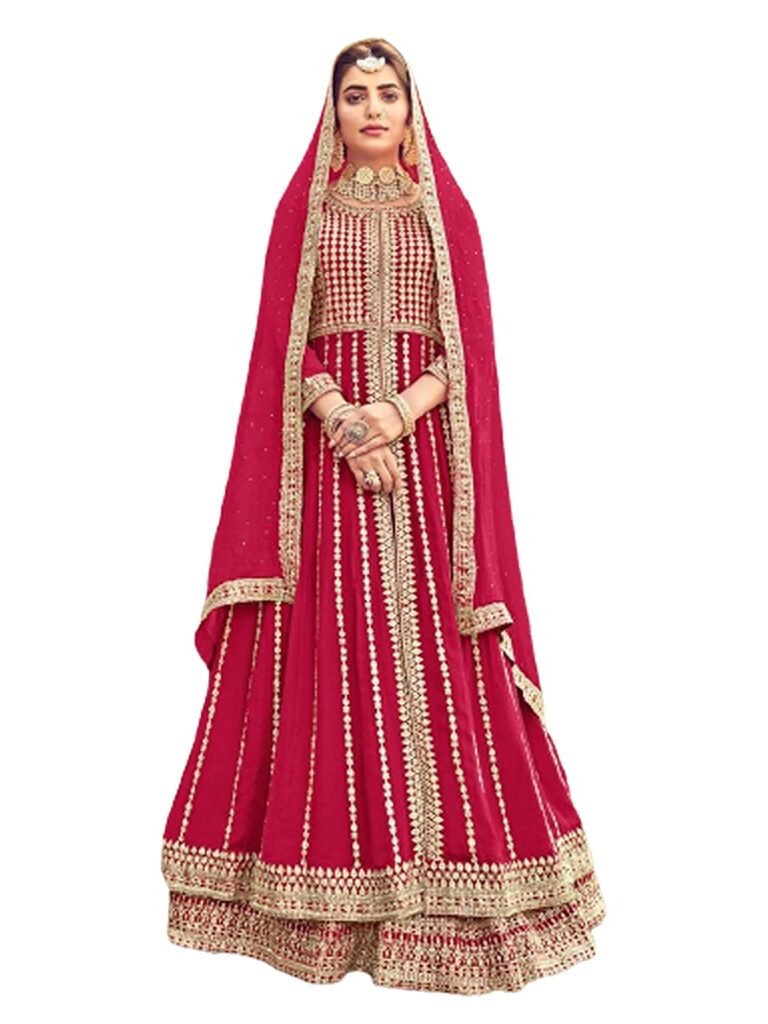 designer skirt style party wear suits Red