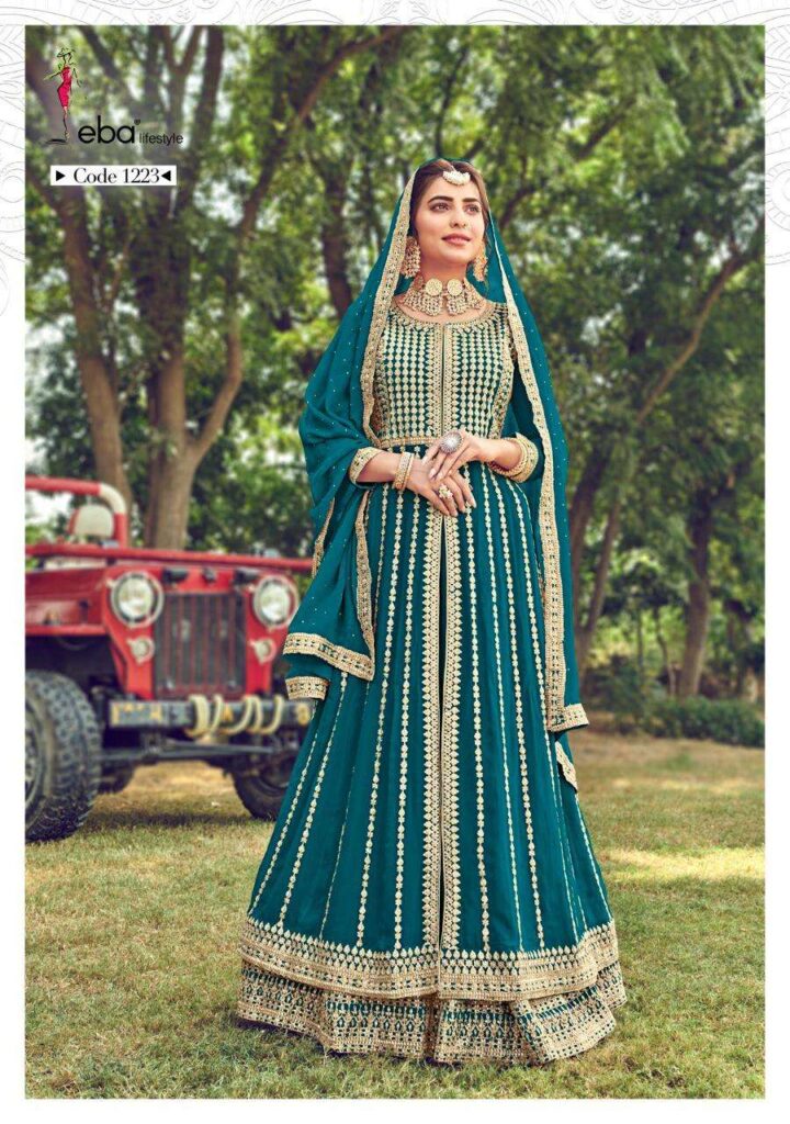 designer skirt style party wear suits Sea Green