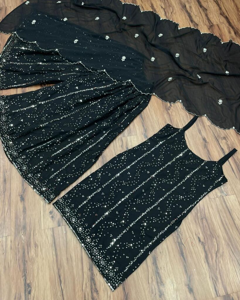 Black Sharara dress