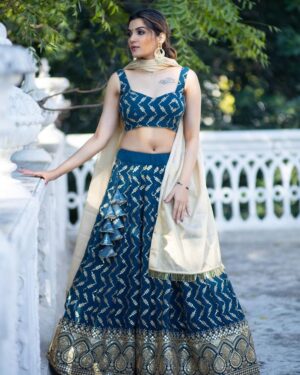 Georgette Lehenga Choli With Embroidery Sequence Work And Dupatta