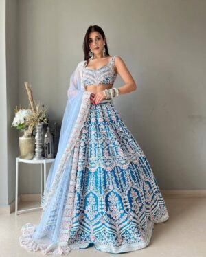 Heavy Designer Embroidery Work Lehenga Choli